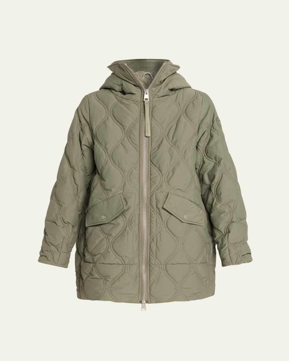Alessia Hooded Down Quilted Coat